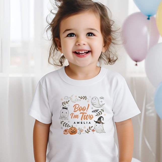 Cute Halloween Birthday Boo! I'm Two Baby T-Shirt (Creator Uploaded)