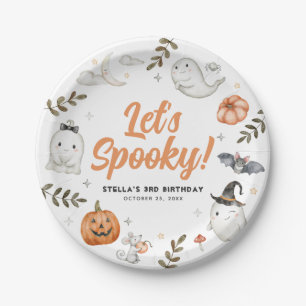 Cute Halloween Birthday Paper Plates