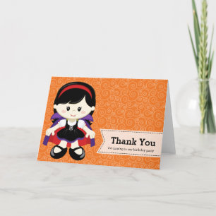 Cute Halloween birthday Thank You Card
