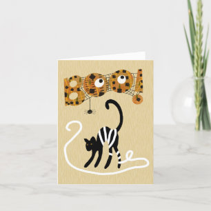 Cute Halloween Black Cat BLANK Greeting Card