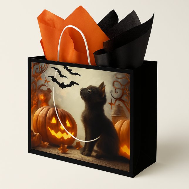 Cute Halloween Black Cat Gift Bag (Creator Uploaded)
