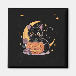 Cute Halloween Black Cat Pastel Goth Witchy Magnet
