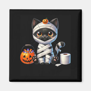 Cute Halloween Black Cat Pumpkin Trick Or Treat Magnet