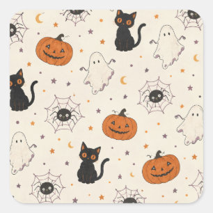 Cute Halloween Black Cat Sticker