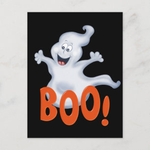 Cute Halloween boo ghost Holiday postcard