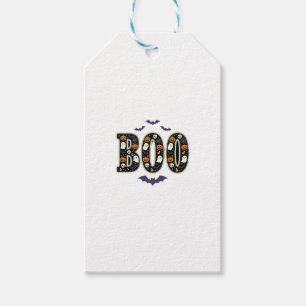 Cute Halloween Boo Ghost Pumpkin Design Gift Tags