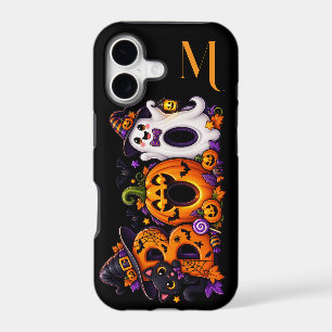 Cute Halloween BOO Pumpkin Ghost Cat Mark