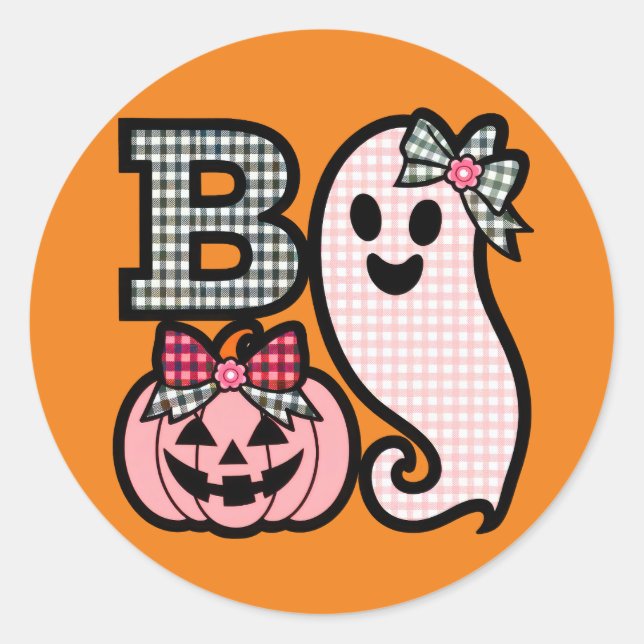 Cute Halloween Boo Sticker (Front)