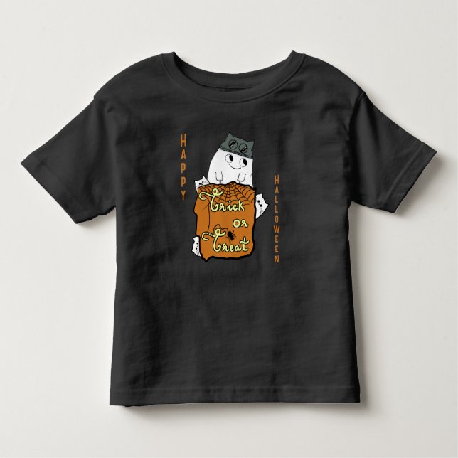 Cute Halloween Boo - Trick or Treat Halloween Toddler T-Shirt (Front)