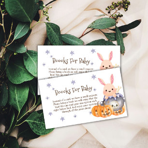 Cute Halloween Brewing Books For Baby Shower Enclosure Card