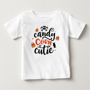 Cute Halloween Candy Corn Cutie Kids Name Baby T-S T-Shirt