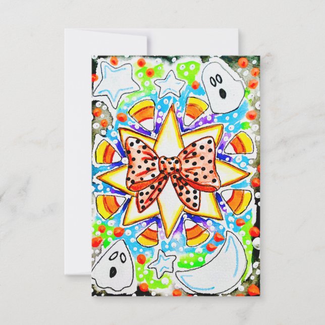 Cute Halloween Candy Corn Invitation (Front)