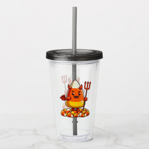 Cute Halloween candy corn monster Acrylic Tumbler