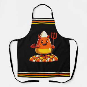 Cute Halloween candy corn monster Apron