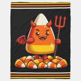 Cute Halloween candy corn monster Fleece Blanket