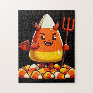 Cute Halloween candy corn monster Jigsaw Puzzle