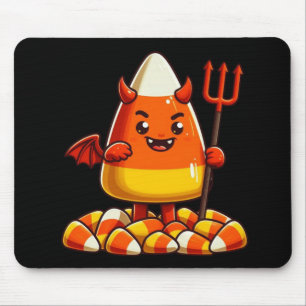 Cute Halloween candy corn monster Mouse Pad