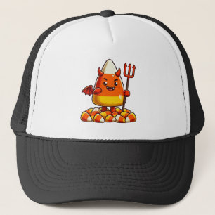 Cute Halloween candy corn monster Trucker Hat