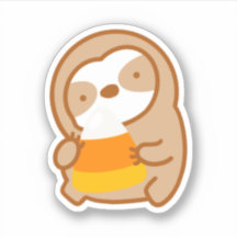 Cute Halloween Candy Corn Sloth