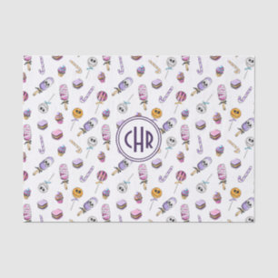 Cute Halloween Candy Treats Pattern Tissue Paper