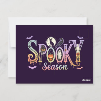 Cute Halloween Cards, Spooky Season Halloween  Postcard