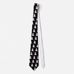 Cute Halloween Cartoon Ghost Tie