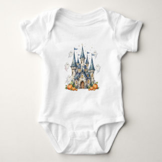 Cute Halloween Castle Ghosts Pumpkin Kids Baby Bodysuit