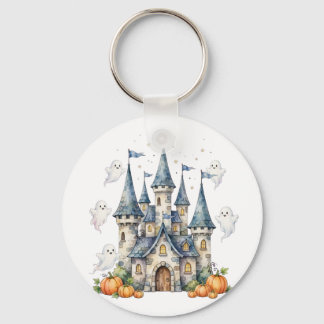 Cute Halloween Castle Ghosts Pumpkin Kids Key Ring