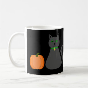 Cute Halloween Cat and Pumpkin Coffee Mug