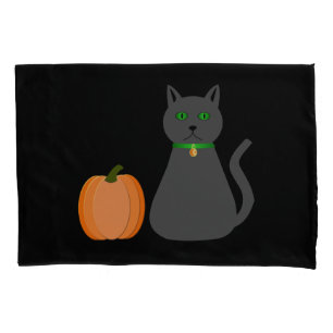 Cute Halloween Cat and Pumpkin Double side print Pillowcase