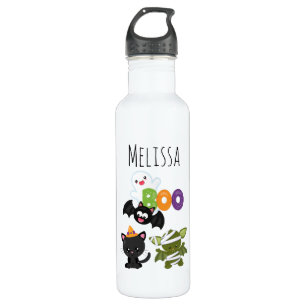 Cute Halloween Cat, Bat & Mummy Boo 710 Ml Water Bottle