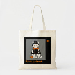 Cute Halloween cat in Disguise Trick or Treat Tote Bag