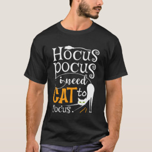 Cute Halloween Cat Lovers - Humour Hocus Pocus Cat T-Shirt