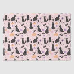 Cute Halloween cat orange  Tissue Paper
