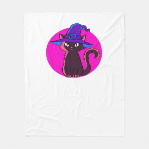 Cute Halloween Cat Oversized T-Shirt Fleece Blanket