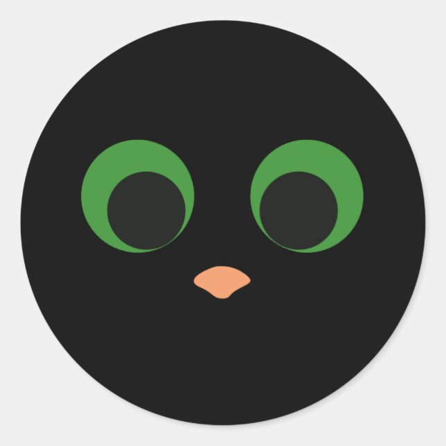 Cute Halloween Cat Sticker for Pop Socket (Front)