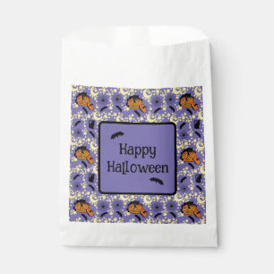 Cute Halloween Cats, Bats and Stars Favour Bag