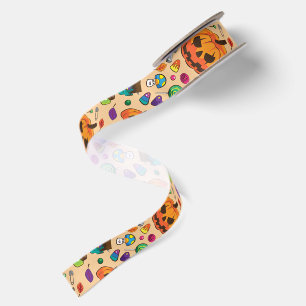 Cute Halloween Character Pattern Satin Ribbon