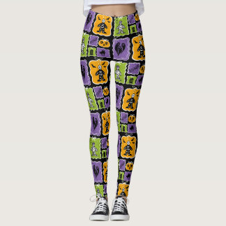 Cute Halloween Characters Mummies & Skeletons Leggings