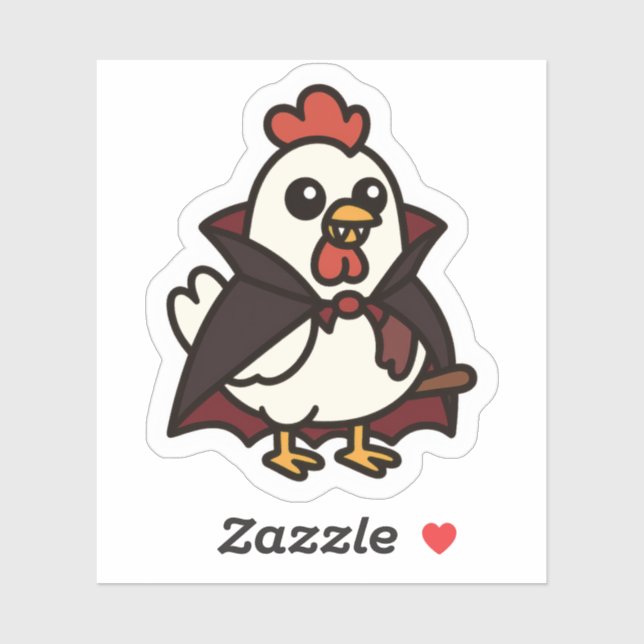 Cute Halloween Chicken Vampire (Sheet)