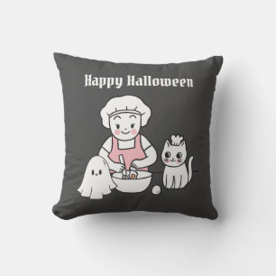 cute halloween cookout cushion