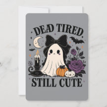 Cute Halloween Coquette Ghost with Bow