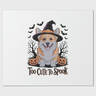 Cute Halloween Corgi in Witch Hat Wrapping Paper