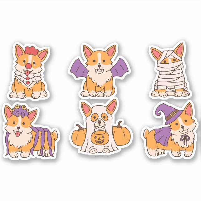 CUTE HALLOWEEN CORGI SET  (Front)