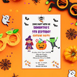 Cute Halloween Costume Birthday Party  Invitation<br><div class="desc">Cute Halloween Birthday Party Invitation with fun Halloween Monsters with Halloween festive typography that you can easily personalise for your Child's very special day.</div>