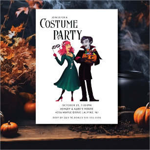 Cute Halloween Costume Party Invitation