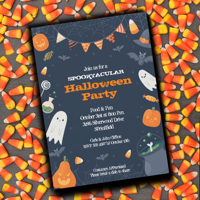 Cute Halloween Costume Party Invitation (Cute Halloween Costume Party Invitations)