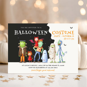 Cute Halloween Costume Party Kids Invitation