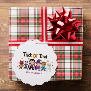 Cute Halloween Costume Party Tree Decoration Card
