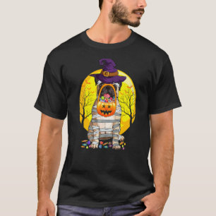 Cute Halloween Costume Pug Mummy Dog T-Shirt